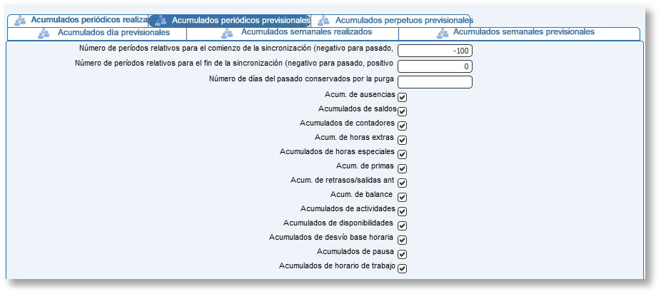 Marque una casilla para acceder a la tabla correspondiente