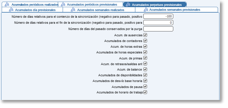 Marque una casilla para acceder a la tabla correspondiente