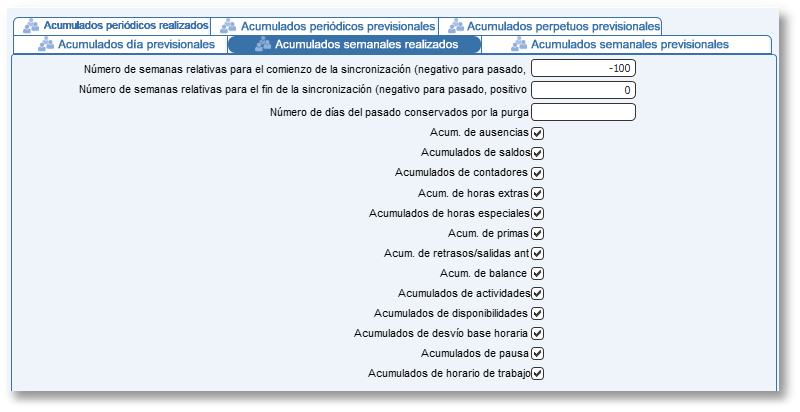 Marque una casilla para acceder a la tabla correspondiente