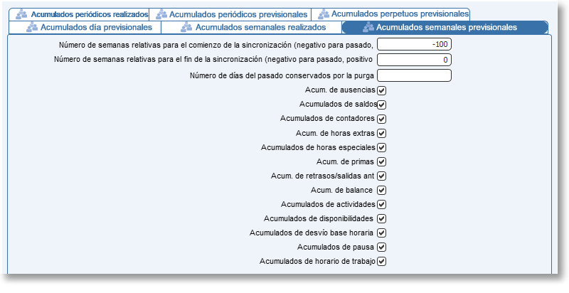 Marque una casilla para acceder a la tabla correspondiente