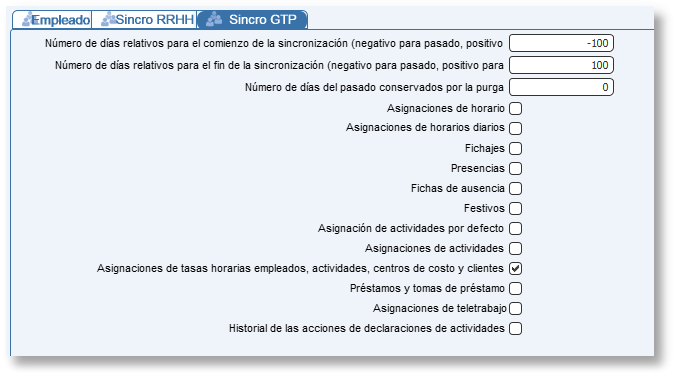 Marque una casilla para acceder a la tabla correspondiente