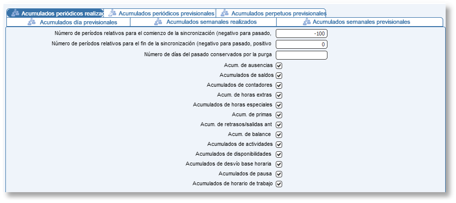 Marque una casilla para acceder a la tabla correspondiente